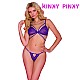 הלבשה סקסית סט סגול לוהט Kinky Pinky Lingerie